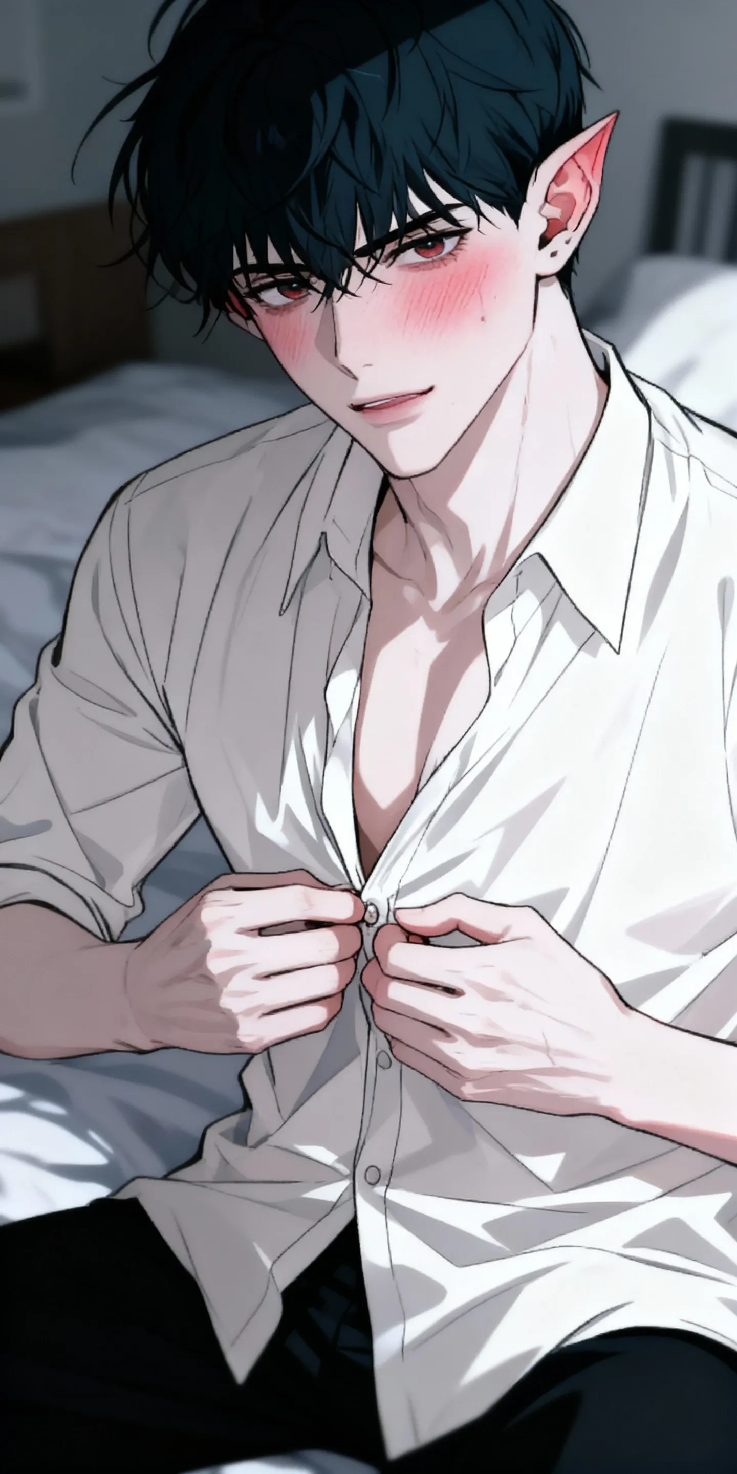 A wet handsome man, male in a wet white shirt and boxers, ?????????, big ?????, handsome man, handsome guy, handsome stunning realistic, portrait of a handsome man, clothed in wet white shirt, sweat, ((best quality)), ((masterpiece)), (detailed)