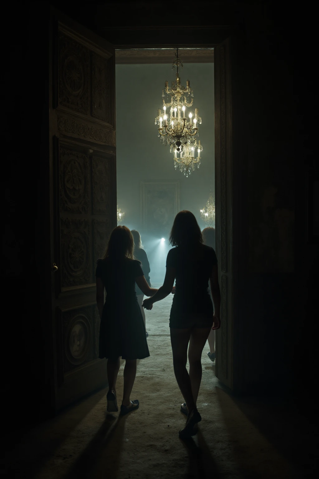 Vfvg Visuals & Camera: Tracking shot as the group pushes open massive ca ...