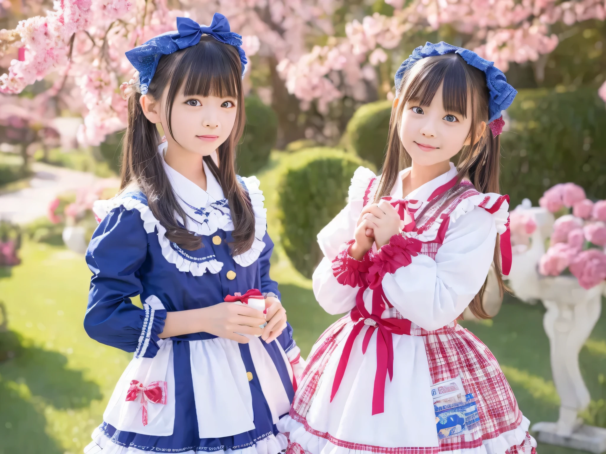 Highest Quality,4K,Japanese girl,10 years old,Clothes with ruffles and bows,