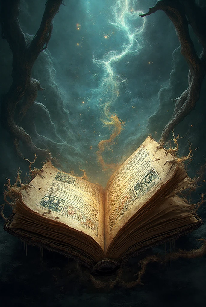 Open Myth Book An open book of myths and legends about monsters - SeaArt AI