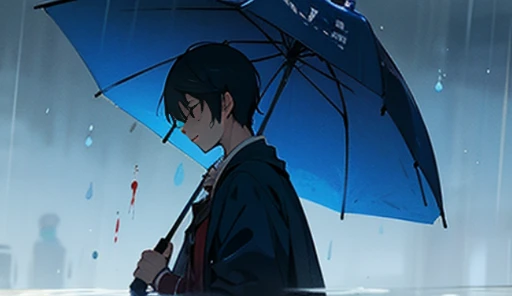  and boy in rainy season