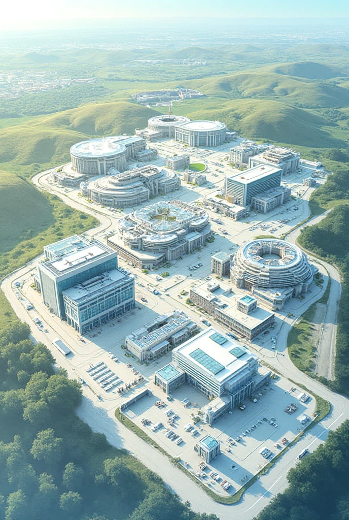 True, realistic, cinematic quality, super detail, super quality, super hd, real photography, corporate buiding, sunshine, fog, area building