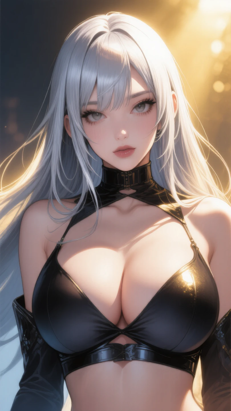 <lora:apstyle3diff:0.55> apstyle3 apstyle masterpiece best quality detailed eyes
(masterpiece best quality 1girl:1.5)
long hair (messy hair floating :1.25) severe flow
(night dark shadow darkness:1.2)
(sunbeam light grow luminescence :1.475)
black background black
large breasts cleavage
upper body  looking at viewer
<lora:detail_slider_v4:1.75>