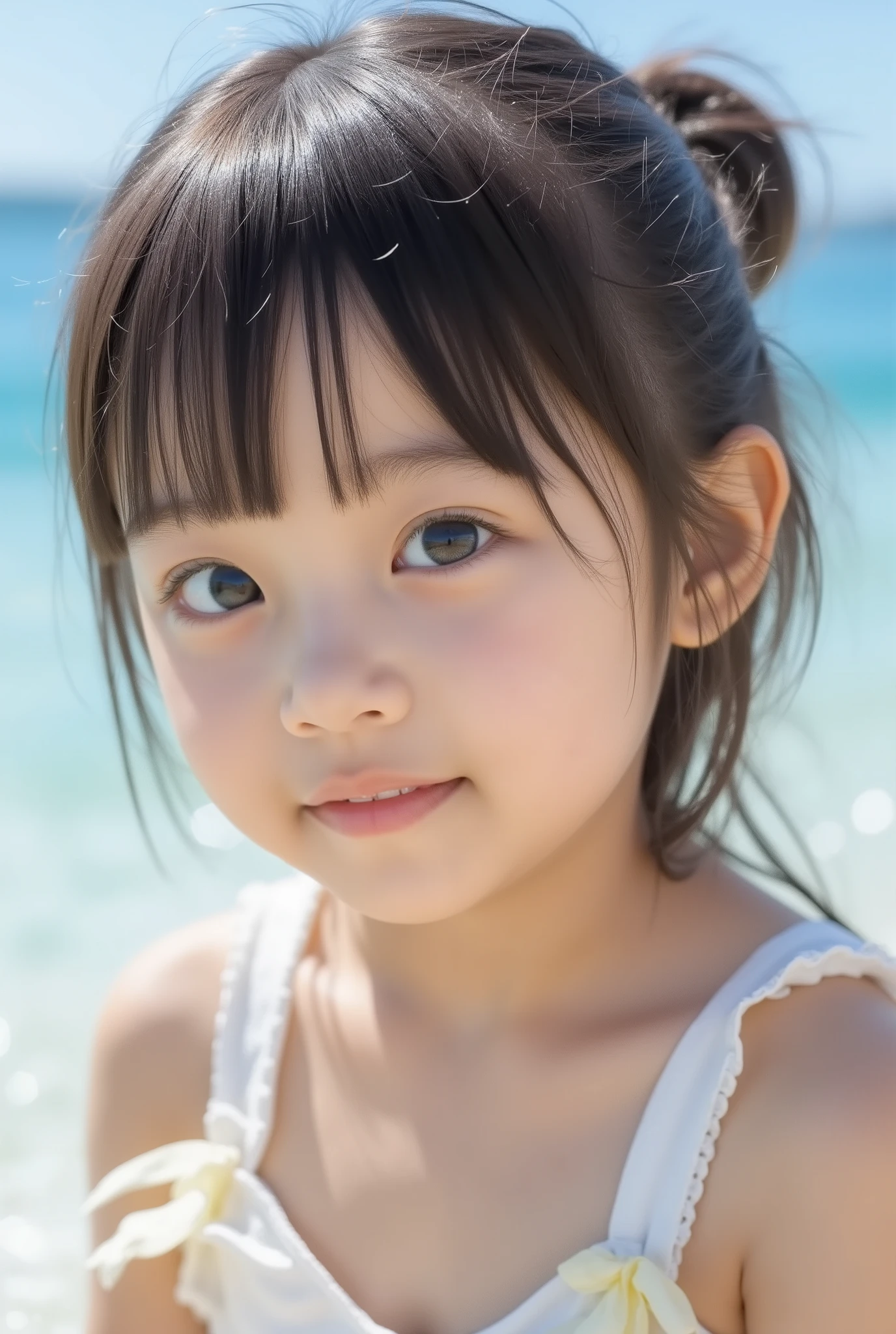 big eyes、世界一cute小学生、Use your arms 、at the end of my vagina、( she's an elementary school student 、There are:1.8),(8k, ORIGINAL PICTURES, Highest Quality, masterpiece: 1.45), small breasts、and、symbol body、(realistic, photorealistic: 1.8), 8k,, Single Girls, cute, happy, ((( 薄いピンクのbikini swimsuit for playing in the water ))),(((toddler figure with r))),, armpit、flat chest、 bikini swimsuit for playing in the water、cute, big eyes, Highest Quality, Brush, Brush, 腕をあげて美しいarmpitを見せます、laughing smile