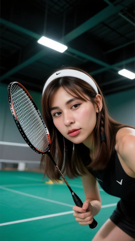 （In reality， high resolution：1.3, masterpiece, 8K, best quality, studio shoot, photo realistic:1.4, photography), korean girl looking at camera,smile,((Dark Brown Hair)), Detailed skin, Detailed Lips, Detailed  eyes, normal hand, simple background 