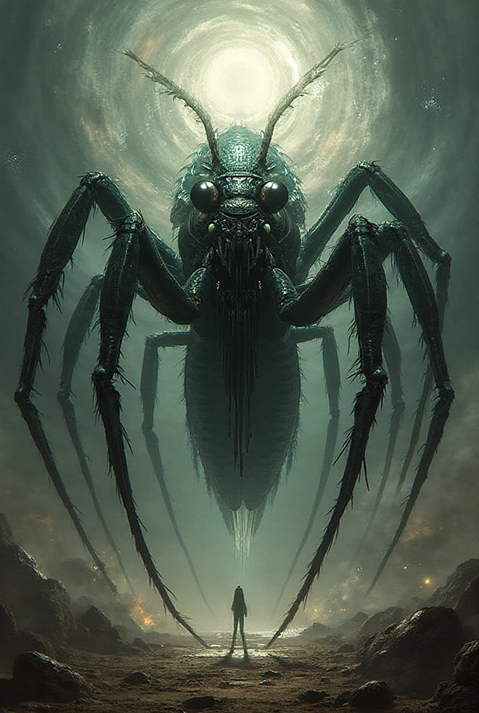 scifi, alien on alien planet, detailed kin, alien planet life, spaceships,(movie poster),(cinematic lighting),(breathtaking),(detailed textures),(high resolution),(render), gritty, ((photo realistic)), realistic color