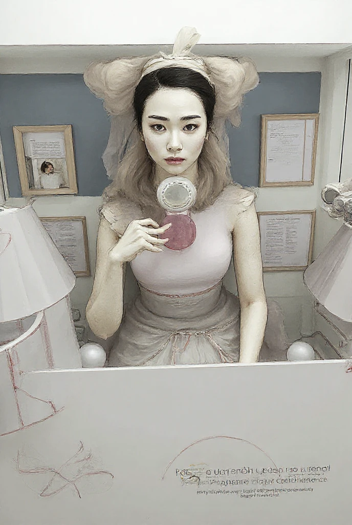 ((Beautiful slender thin girl 16 years old ((with a perfect, very beautiful gentle face)) with blond hair)) (rides in an empty train carriage) (Barefoot) () (with small beautiful  tender ) (with pink ) (with a slim waist) (with  ), (summer day, sunlight fills the carriage), (suitcases and bags), ((on the table there is tea in a glass holder and flowers in a vase, cookies and books)), (glare of the sun), (in a gentle watercolor style)