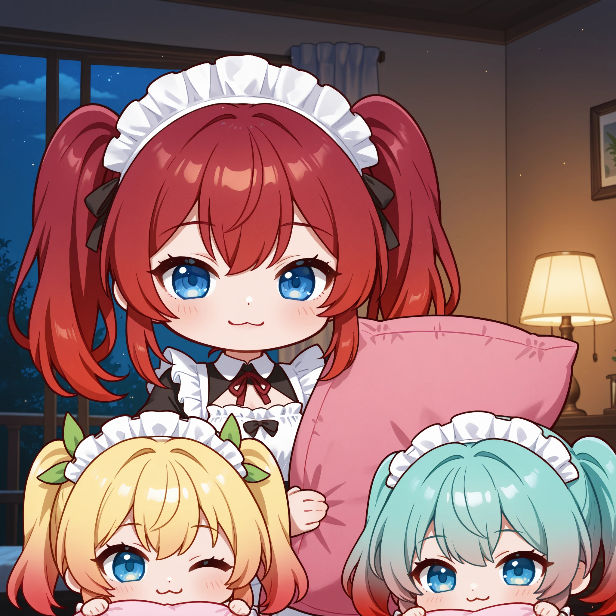 1baby,1Mother,Highest quality、Masterpiece、Official Art、The best dynamic composition、Newborn boy、Hair light blue