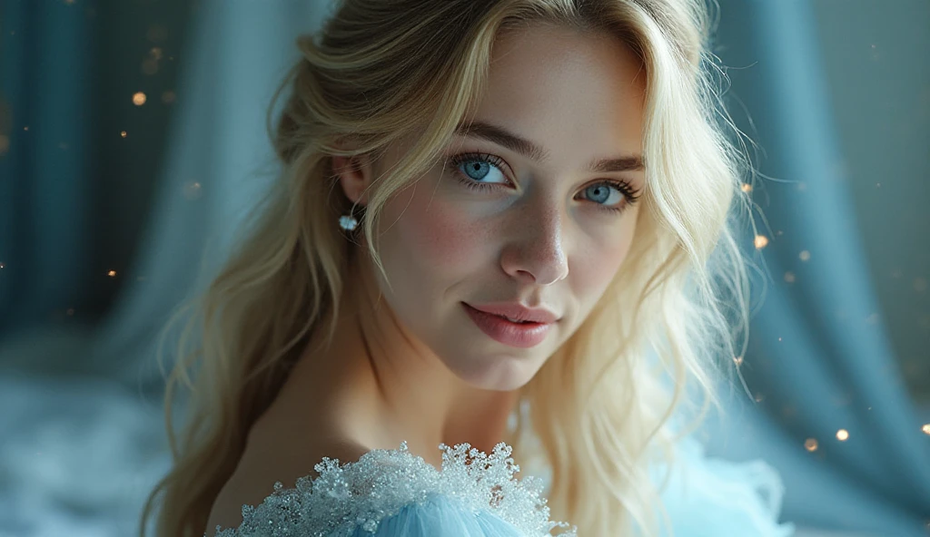 (best quality,highres:1.2),ultra-detailed,realistic,professional,bright lighting, outfit,Elsa Jean,laying down,on her bed, pose,endless legs,beautifully styled hair,piercing blue eyes,gentle smile,soft and smooth skin,silky red sheets,subtle makeup,luxurious bedroom,sensual atmosphere,playful expressions,vivid colors, glance,intimate setting,intense eye contact,true beauty,breathtaking beauty,mischievous charm,tantalizing allure,irresistible temptation,alluring elegance,irresistible magnetism,enchanted by her presence.