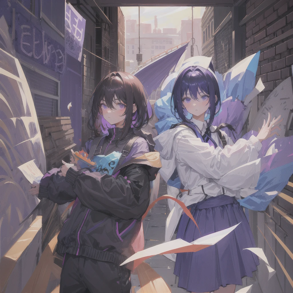 a female character for a soul eater style anime with these characteristics:

- A bear-woman demi-human (just bear paws and ears)
- Scar on the cheek and neck - Lifeless dark purple eyes and short dark purple hair - An extremely tired look - Above average , while the rest of the proportions are average - His clothes are leather armor with iron plates on his , shoulders,knees."