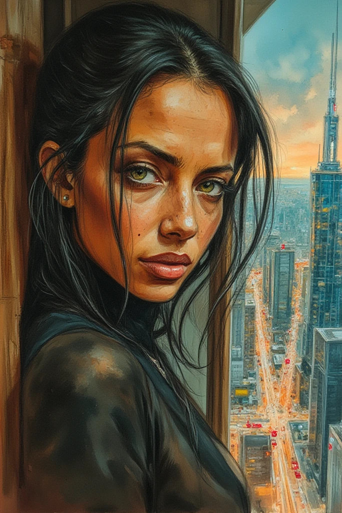 very sexy girl, long black hair, glasses, , ((caresses her , touches her , spreads her  with her fingers,  juice,fluids)) small breasts, ,  look, large window with a view of the night, stars, moon, (art inspired by Bill Sienkiewicz). oil painting) (best quality,4k,8k,highres,masterpiece:1.2),ultra-detailed,(realistic,photorealistic,photo-realistic:1.37),intricate details,vivid colors,sharp focus,professional,Dave McKean artwork, oil touch of surrealism,oil painting style,portrait,woman,beautiful detailed eyes,beautiful detailed lips,dreamlike atmosphere,shadow play,soft lighting,playful pose
