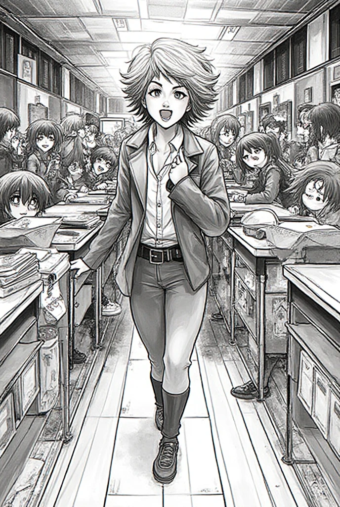 、(masterpiece、Highest quality)、Highest quality, Ultra-high resolution, (((masterpiece))), alone, Sweat、Big eyes, Composition from the front、Shortcuts、Embarrassed face、Blonde Hair、Cut your hair short、School classroom、Sailor suit、skirt、short hair、Browsing Caution、Upper body 、Breasts 、、Large 、Sitting in a chair without a backrest、Internal Medicine Examination、Woman showing her body、belly button、真Composition from the front、School Insurance Office、curtain、cubicle、window、door、Fluorescent lamp