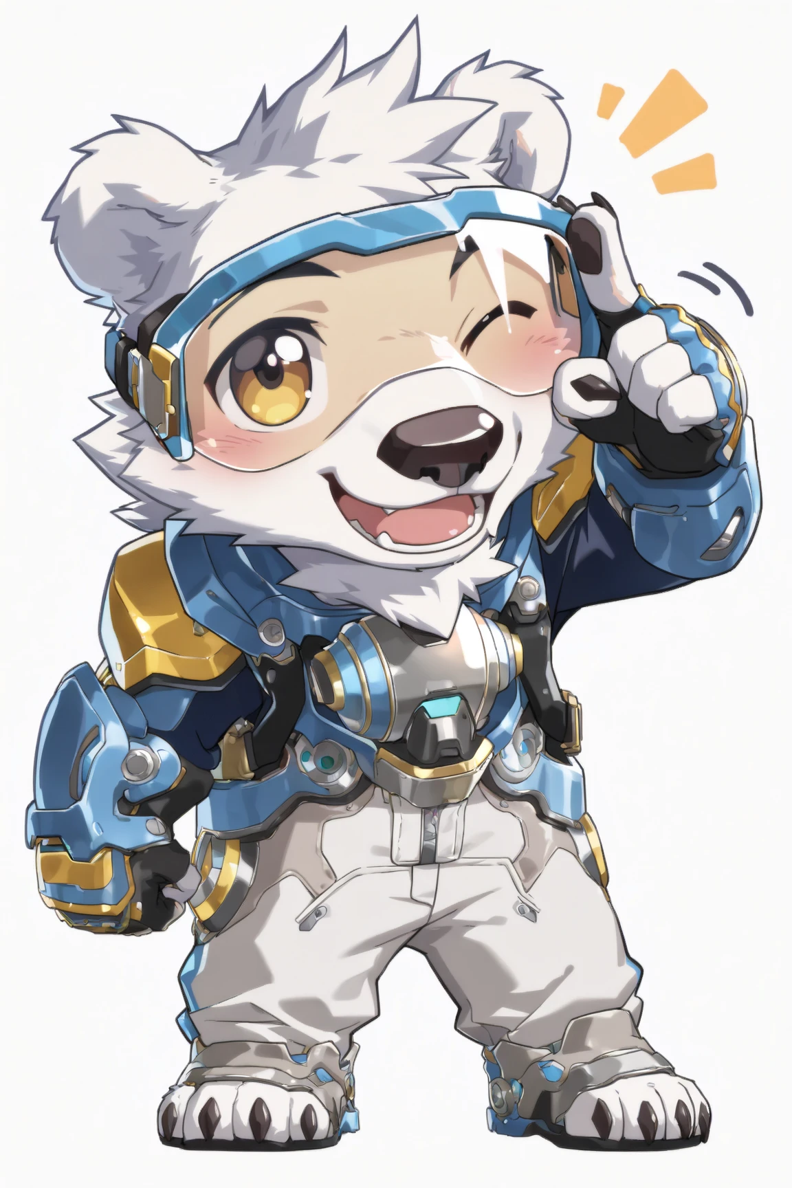 yohack, solo, canid, mammal, white body, white fur, blue eyes, band-aid, tail, jumpsuit, superhero, handwear, scouter, smile, blush, kneeling, hands on ground, looking at viewer, blep, stocky, (on bed), inside, first person view, on front, front view, by null-ghost, by 96panda, hot body hot belly. Show bear your huge . I wanna cook you  Drencheds . I sucked you big  Drencheds . I want to hug your big belly. Show you  Drencheds . Please show me your huge  Drencheds  🍆 