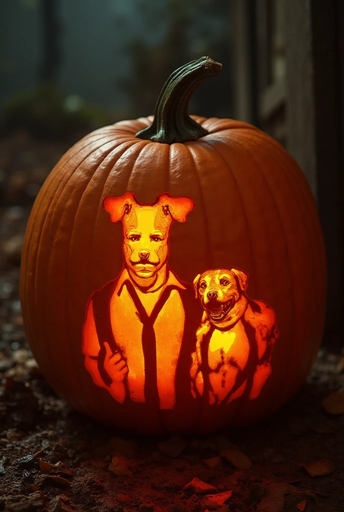 Pumpkin Carving Design Styles，Four divine beasts, Qi Baishi and Chen Longque、Chen Dingbo's dynamic illustration pumpkin carving, Octane Rendering,(best quality, masterpiece, representative work, Official Art, professional, 8K:1.3)