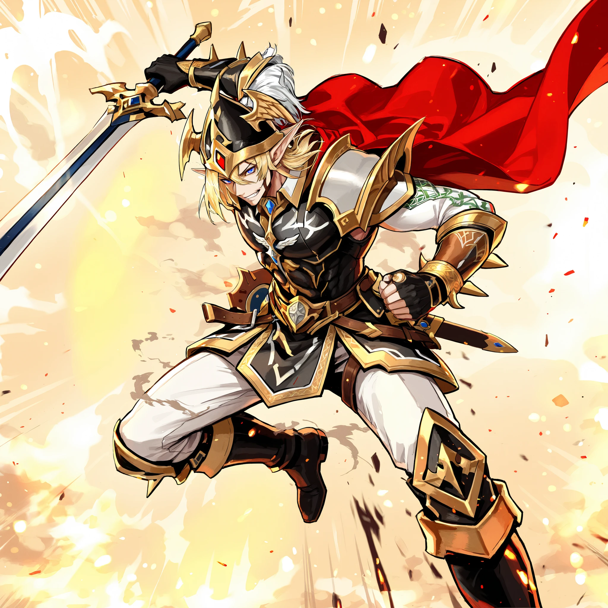 masterpiece, better quality, amazing quality, male character, celtic guardian, elf muscled male character,