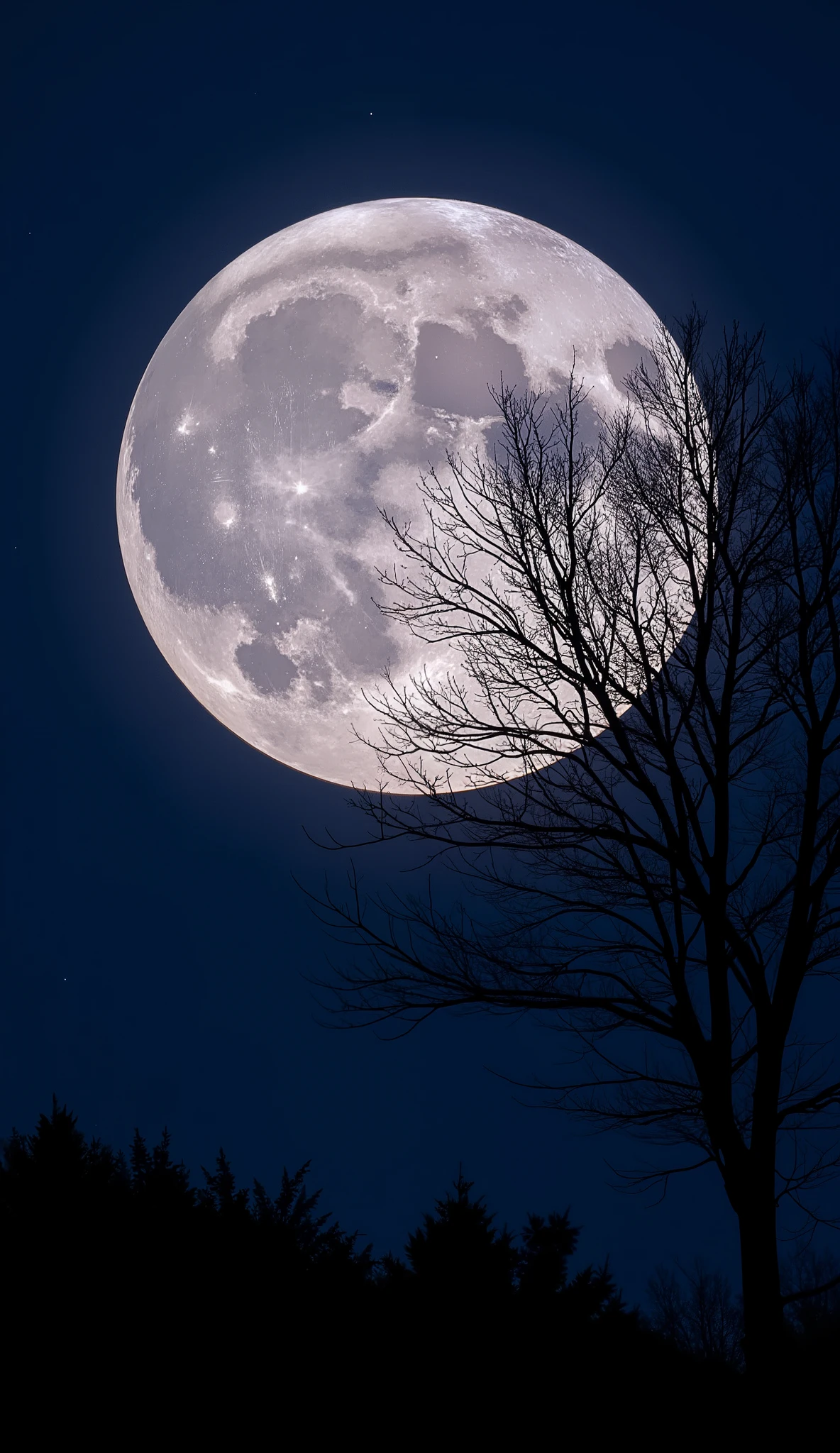 there is a full moon that is shining over a tree, Beautiful Moonlight , Beautiful Moonlight, Moonlight Backlight, in front of a full moon, full moon, in front of a pale full moon, big shining moon, Very beautiful photos, full moon in the background, Pink Moon, looking at the full moon, full moon, Moonlight