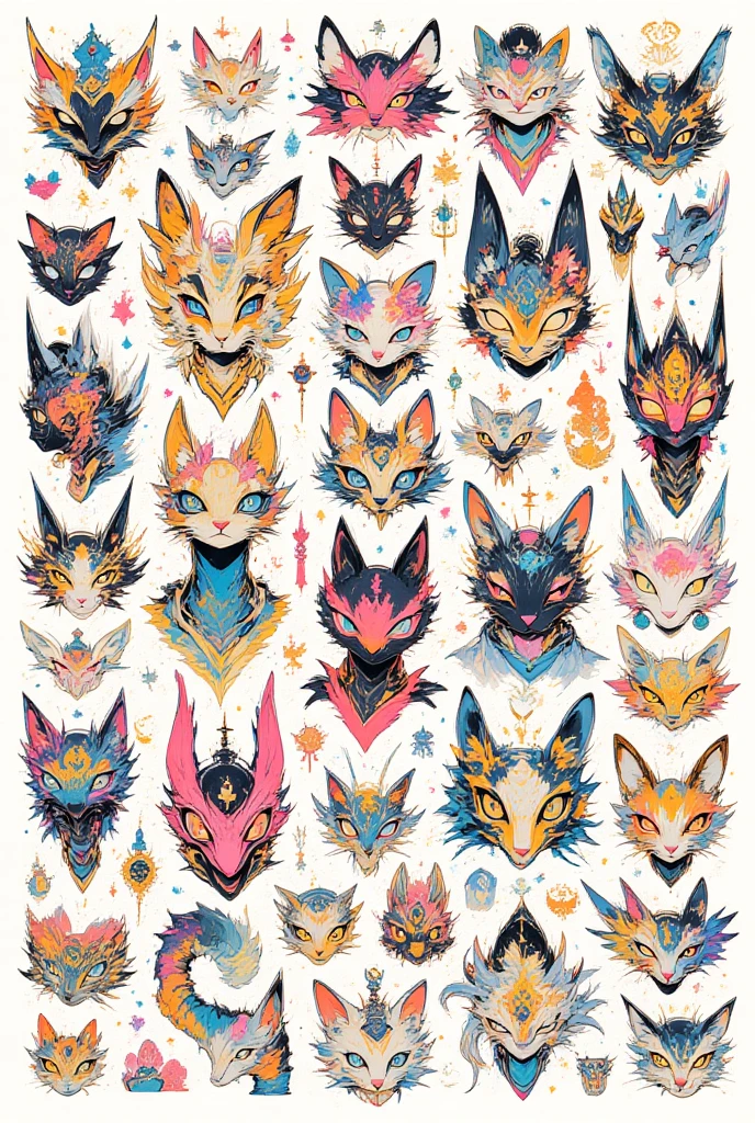 Furry male two blue white yellow pattern fox bright pupils big tail standing wearing blue cotton jacket cyberpunk