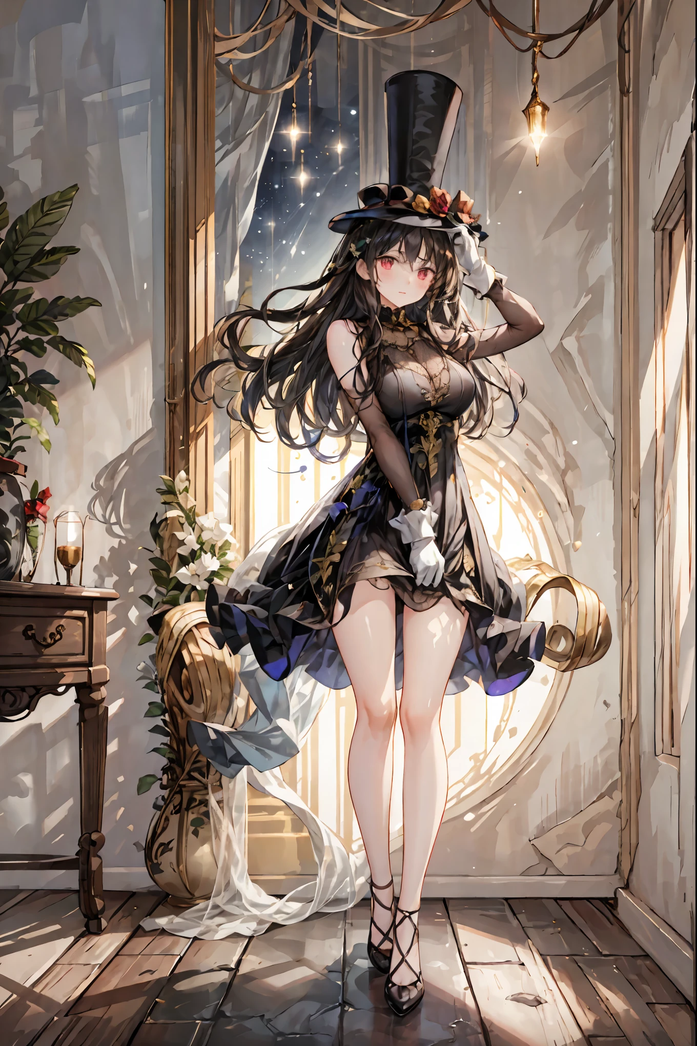 Midnight Auction,Midnight Auctioneer,Woman Who Hits a Hammer,Secrets That Can Be Auctioned,Auction House in the Dark,high resolution,Realistic,miniature painting,still life,photograph,HDR,High Key,perfect composition near the entrance,Superb Light and Dark,Luxurious colors、Dimly、heavy auction venue、while the moonlight shines in、meteor、空から降り注ぐmeteor、無数のmeteor群、participants wearing faceless masks、Wearing a top hat、mysterious auctioneer with white gloves standing at hand、That low voice is echoing、cursed antique jewels are placed on the table、participants are sitting like shadows。