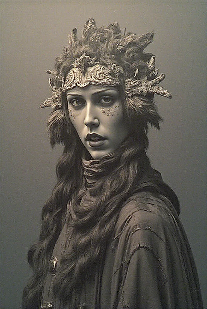 Image of a demon with a bird's headdress and feathers, Esao Andrews : : Fleuri, Godmachine, Works Ivan Plusch, goddess. extremely high detail, pascal blanche, Guerrier aviaire, hyperdetailed fantasy character, Inspired by James Christensen, symmetrical epic fantasy art, Thomas Veyrat complexe, surreal + highly detailed