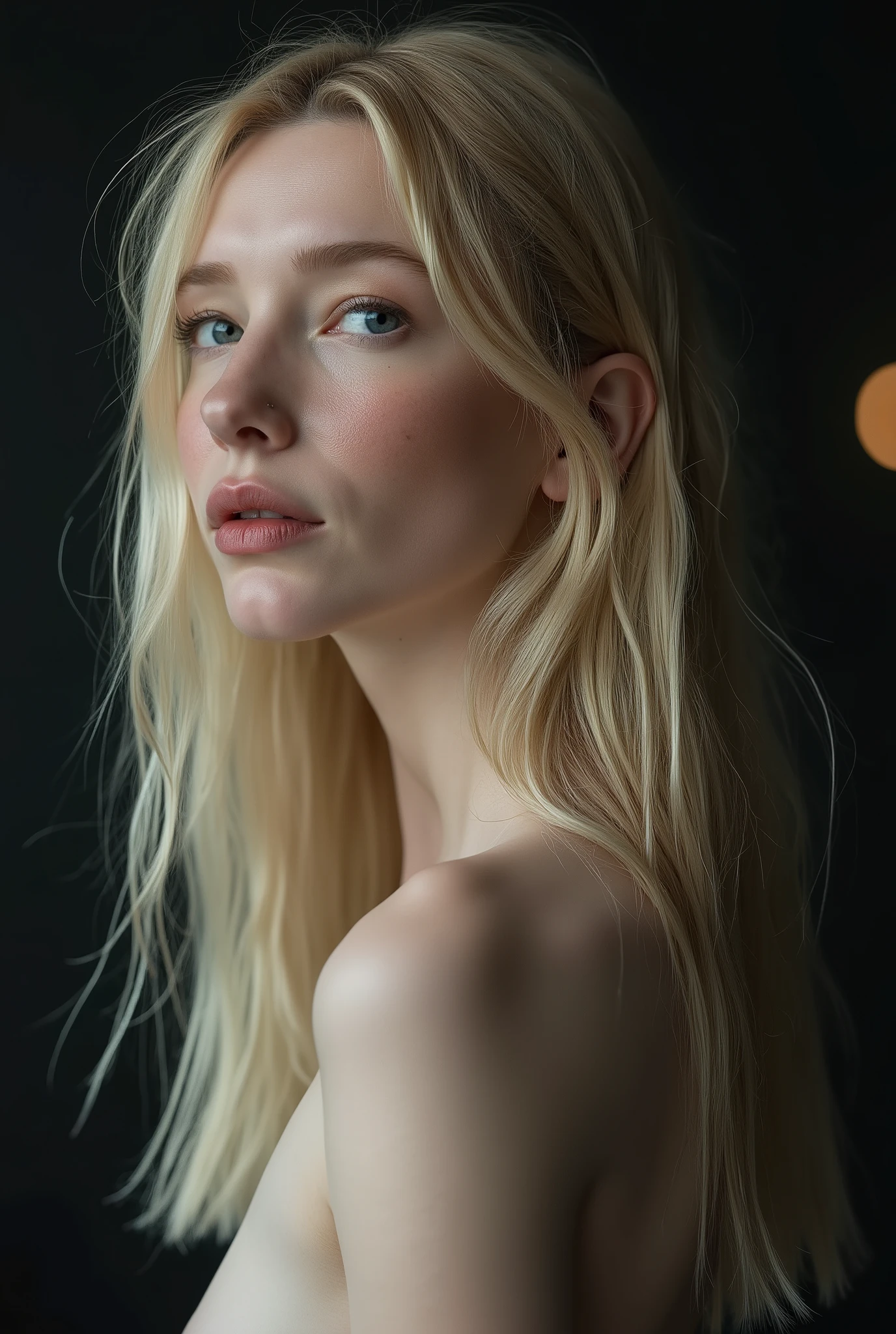 Full side head profile shot, head profile view, studio photograph, face shot, A captivating young woman, who is a harmonious blend of elegant features and youthful charm, goth girl, goth aesthetics, straight hair, blonde, long hair, , , , capture the subject from the side, showing the full outline of their face and head, perpendicularly to the camera.
cinematic shot, dynamic lighting, 75mm, Technicolor, Panavision, cinemascope, sharp focus, fine details, 8k, HDR, realism, realistic, key visual, film still, cinematic color grading, depth of field,