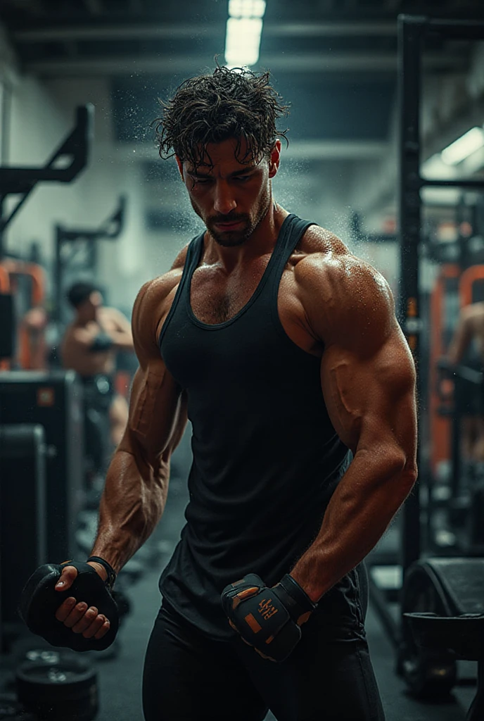 3 hombres musculosos en el gym