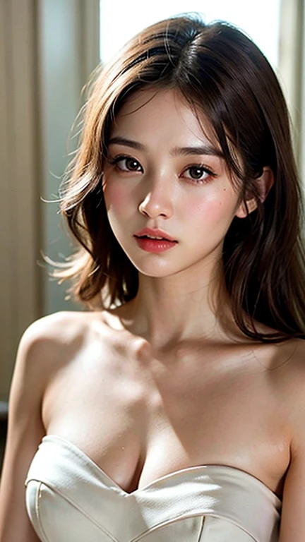 (masterpiece:1.3), high resolution, ultra detailed, extremely detailed CG unity 8k wallpaper, realistic, photo-realistic, RAW photo, beautiful detailed face, pale skin, realistic glistening skin, detailed cloth texture, detailed hair texture, Perfect body, Beautiful Face, accurate, Anatomically correct, Highly detailed face and skin texture, natural neck length, (beautiful hands), (fair skin:1.1), (well-aligned teeth:1.1), (Sweaty skin:1.2), baby face,
BREAK, 
Detailed eyes, symmetric eyes, Light Brown eyes, Double eyelids, Thin eyebrows, (Glossy lips:1.4), ((A face with waiting for a kiss:1.2)), (blush:1.1), (A sparkling small hair accessory:1.1), 
BREAK, 
(A classy and Cute Japanese woman:1.3), (????, ????, ??????, navel:1.2), 
BREAK, 
medium ?????????????, slender figure, firm abs, 
((updo hairstyle, Dark blonde hair, wavy hair, long hair:1.2)),  (cowboy shot:1.3), (looking at viewer:1.1), From above, 
BREAK, 
((Sitting side by side on the backseat of a hotel)), (((A view of Tokyo outside the window at Night:1.3))),