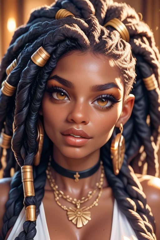 (knotless_braid_hairstyle:1.3),dark skin woman posing for a photo, wearing elegant dress,
good hand,4k, high-res, masterpiece, best quality, head:1.3,((Hasselblad photography)), finely detailed skin, sharp focus, (cinematic lighting), night, soft lighting, dynamic angle, [:(detailed face:1.2):0.2],(((in hair salon))), --auto --s2