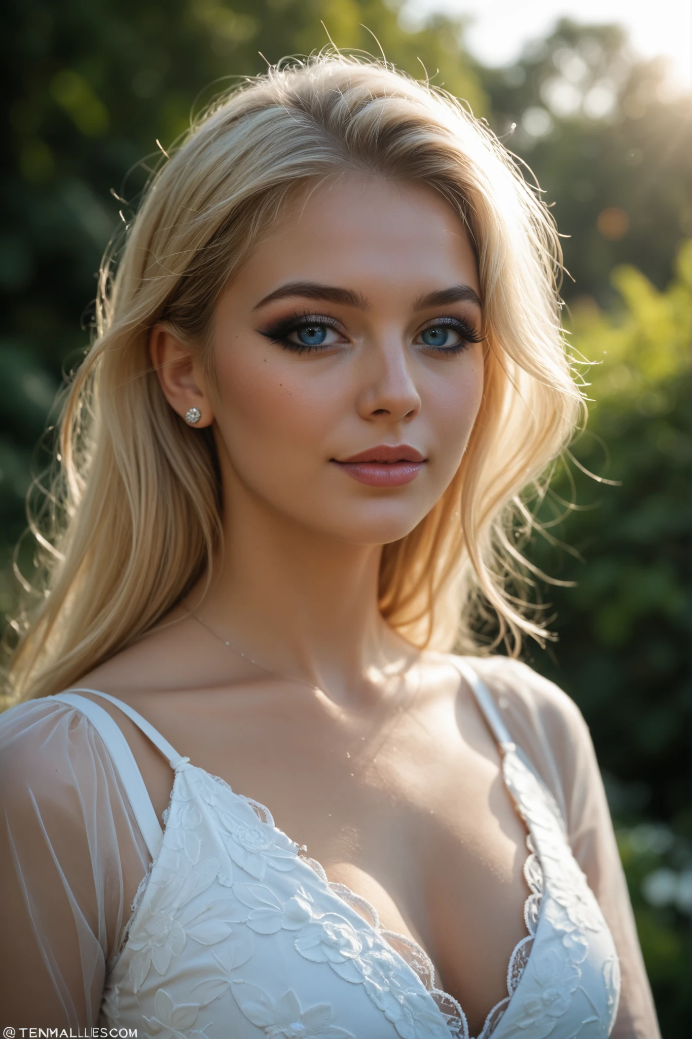 ultra realistic portrait of a 27-year-old woman, blonde hair, blue eyes, soft makeup, stylish outfit, instagram lifestyle photo, natural lighting, 85mm lens, shallow depth of field, cinematic look 10 zdjęć na instagram