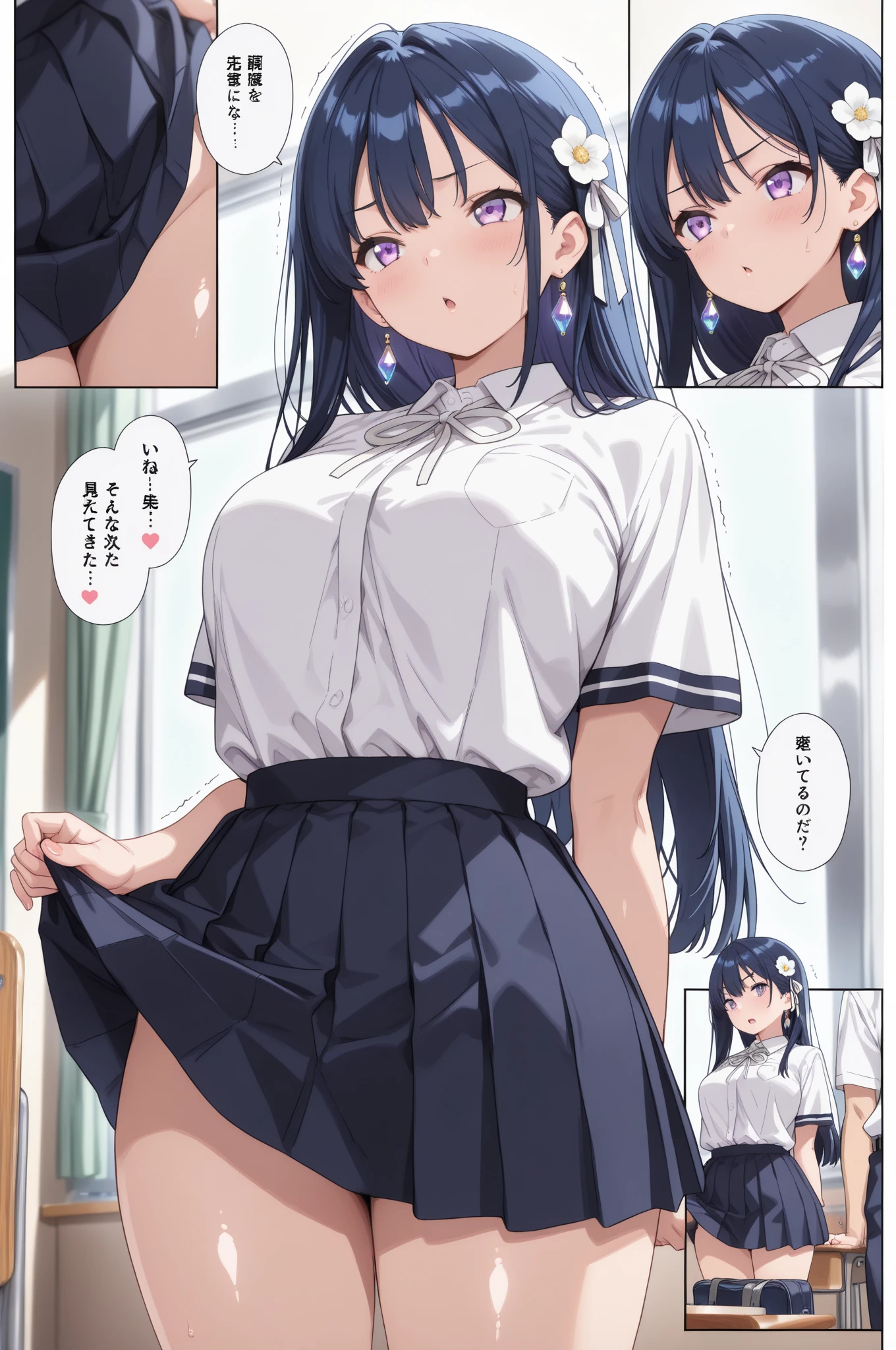 high school girl、beautiful girl、Black Hair、Back alley at night、There are a lot of men around、Standing ???????????、Being attacked by a man、Having your ???? touched、Embarrassed、Panties are taken off、????、One Girl、mini skirt, Highest quality, Displeased face, blazer, blouse,Pink pattern bra、Panties with pink pattern, Her thighs and groin are wet with ??????????. 、crowd、Big 、Big ???、Thick thighs、Having your ???? touched、??????? sound effects、Naughty sound effects