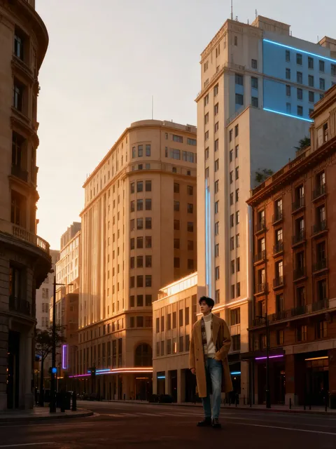 Verwandeln Sie dieses Bild in eine lebendige Stadt