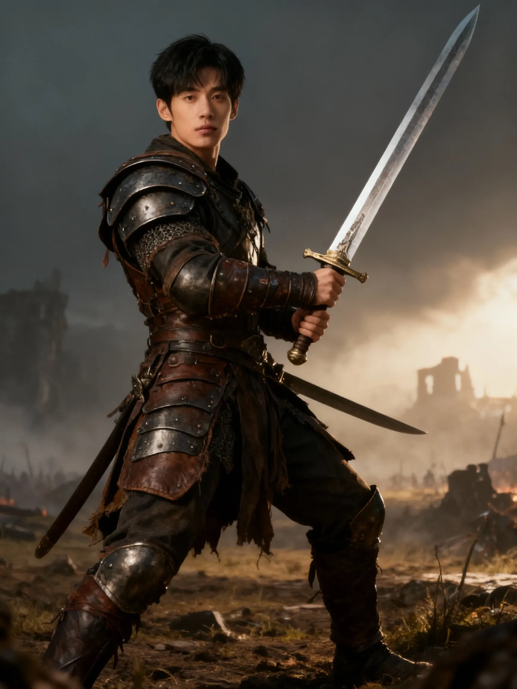 将这个人重新想象为一个幻想战士