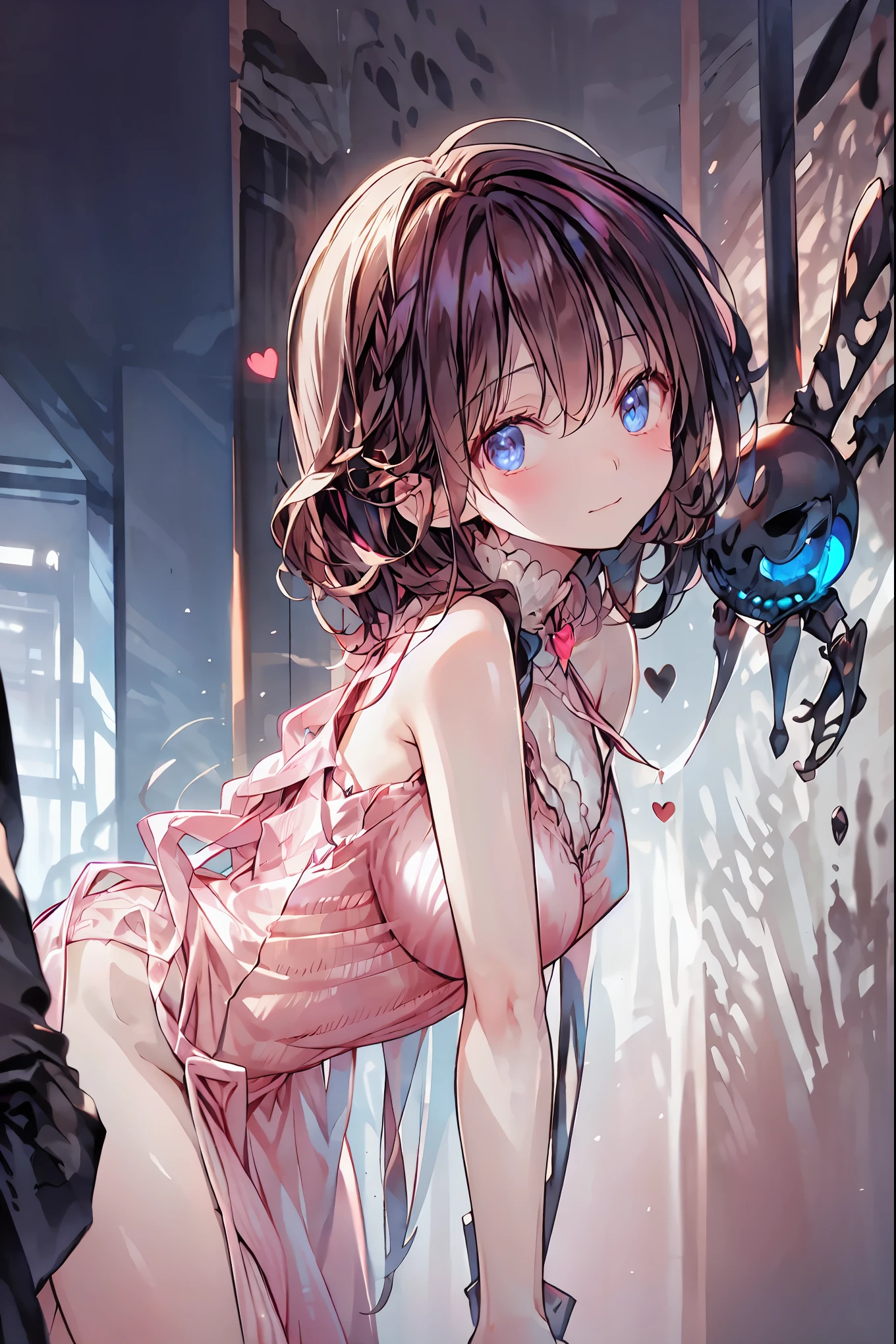 Bunny ears、Bunny Girl in the Tavern,Under the Shiny Neon Lights,Bunny Girls Listen to the Hearts of Customers,Selling Escapist for a Moment,active,Attractive Poses,Rich Proportions,plump curves,beautiful face,Glossy Hair,Glittering Costumes,meteor、空から降り注ぐmeteor、無数のmeteor群、Tokyo Disneyland,Tokyo Disneylandの活気に満ちた魔法のような雰囲気の中を歩く, casual clothes、cute clothes、Cinderella Castle can be seen in the background, warm sunshine、The vibrant and cheerful atmosphere of Disneyland,Families and couples pass by,brown hair,shortcut,unkempt hair,Short braided hair,Neat,slender beauty,correct posture,small breasted,Beautiful legs,Enchanting Gray-Blue Eyes Shine Like Stars,Saggy Eyes,Brilliant Colors,beautiful eyes,A delicate smile,Textured Skin,Best quality at its best,gentle and beautiful woman,anime style、Bewitching Expression,Bold action,Night Atmosphere,Realistic CG Art,dramatic lighting,Dense Gradation,Striking colours,High Quality,8K,Photorealistic,Realistic,Professional skills,Refined Textures,Brilliant Colors彩,bokeh,Dark and Enchanting