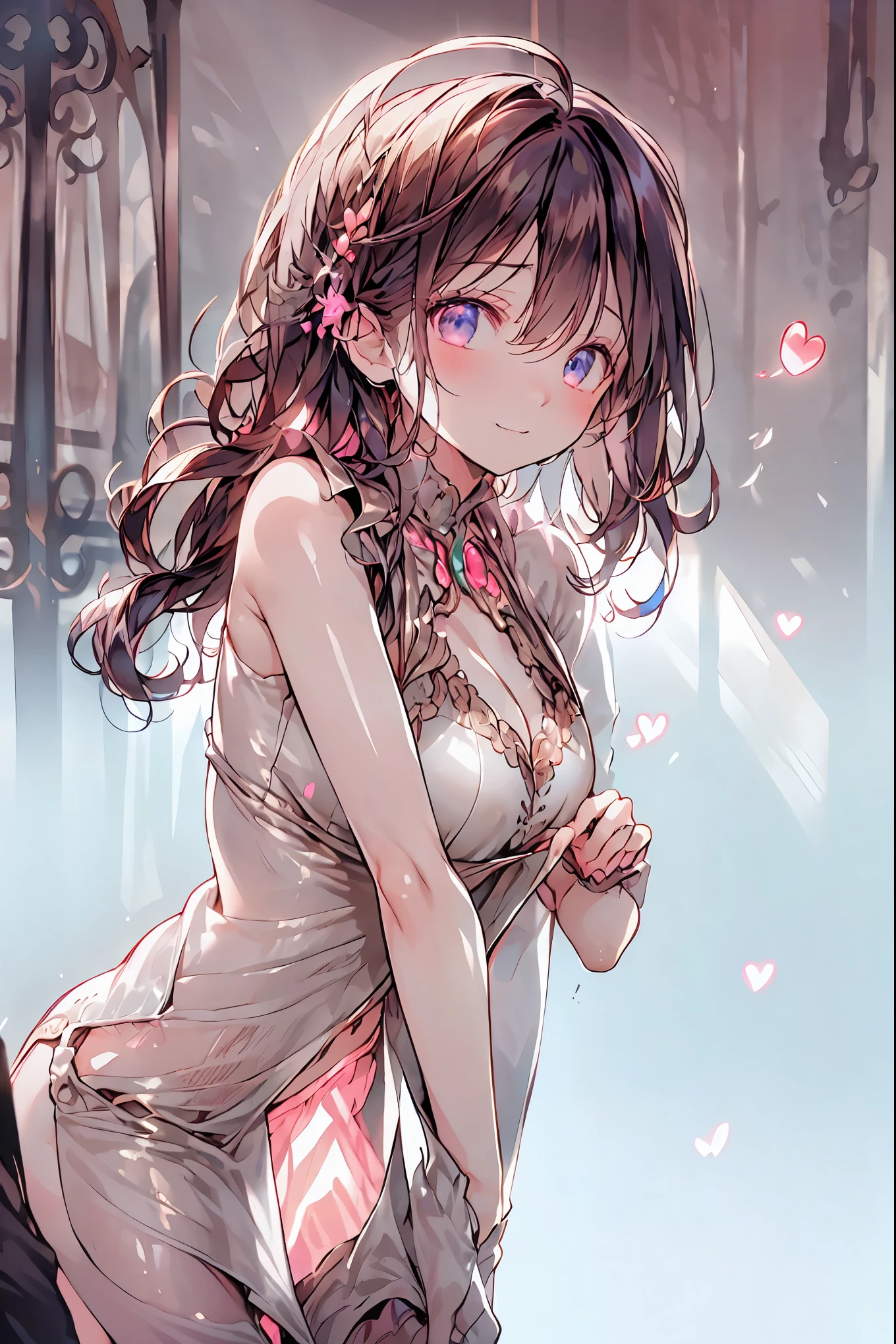 Bunny ears、Bunny Girl in the Tavern,Under the Shiny Neon Lights,Bunny Girls Listen to the Hearts of Customers,Selling Escapist for a Moment,active,Attractive Poses,Rich Proportions,plump curves,beautiful face,Glossy Hair,Glittering Costumes,meteor、空から降り注ぐmeteor、無数のmeteor群、Tokyo Disneyland,Tokyo Disneylandの活気に満ちた魔法のような雰囲気の中を歩く, casual clothes、cute clothes、Cinderella Castle can be seen in the background, warm sunshine、The vibrant and cheerful atmosphere of Disneyland,Families and couples pass by,brown hair,shortcut,unkempt hair,Short braided hair,Neat,slender beauty,correct posture,small breasted,Beautiful legs,Enchanting Gray-Blue Eyes Shine Like Stars,Saggy Eyes,Brilliant Colors,beautiful eyes,A delicate smile,Textured Skin,Best quality at its best,gentle and beautiful woman,anime style、Bewitching Expression,Bold action,Night Atmosphere,Realistic CG Art,dramatic lighting,Dense Gradation,Striking colours,High Quality,8K,Photorealistic,Realistic,Professional skills,Refined Textures,Brilliant Colors彩,bokeh,Dark and Enchanting