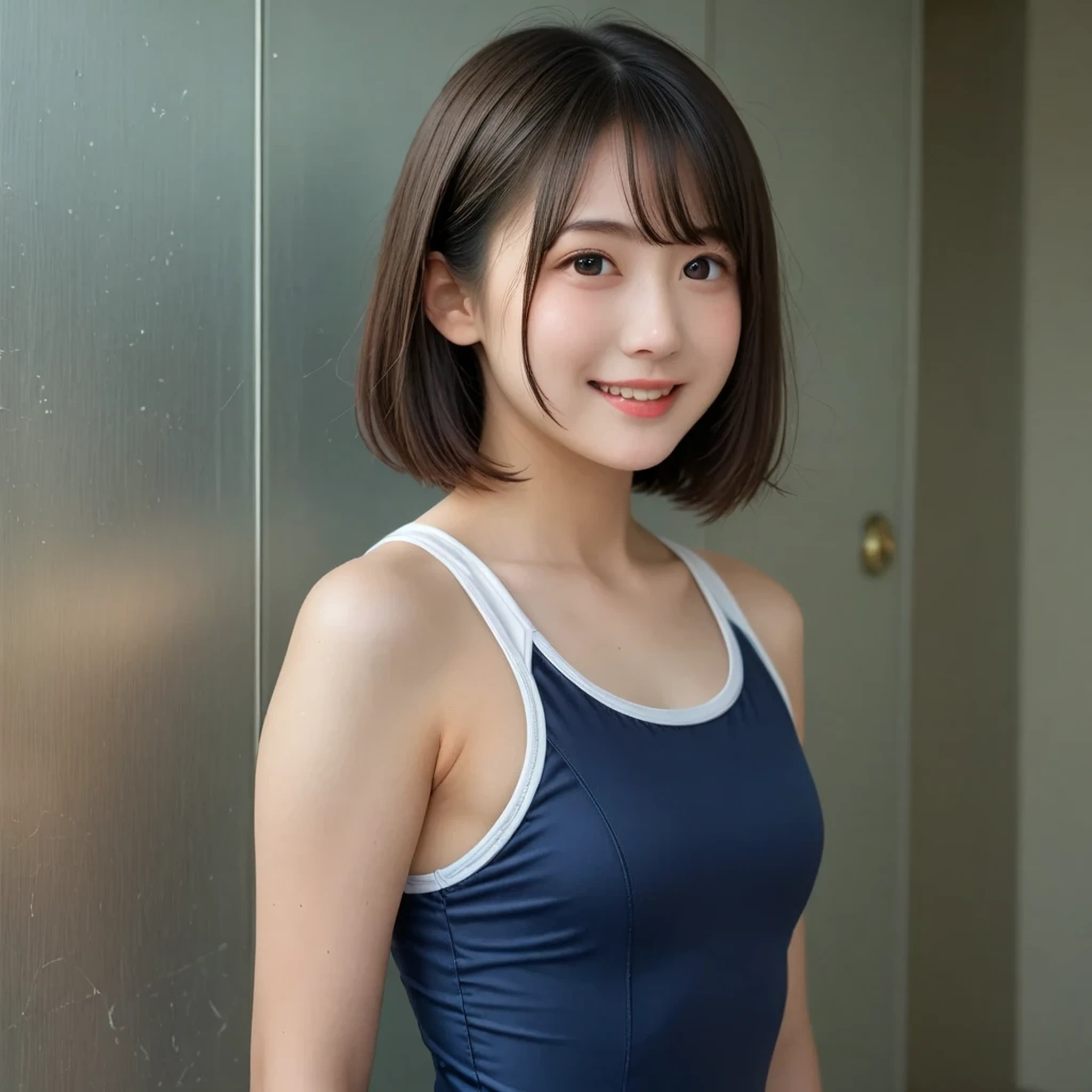 A close up of a woman in a blue dress posing for a picture - SeaArt AI