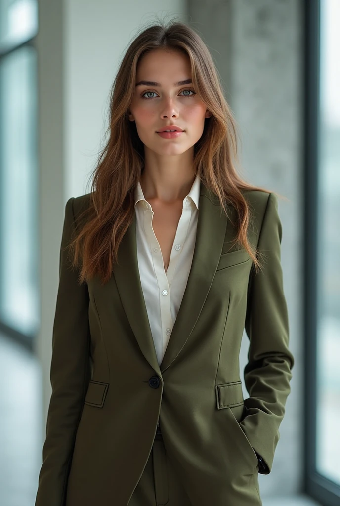 “Create a realistic portrait of a confident young Russian woman aged 15 ...
