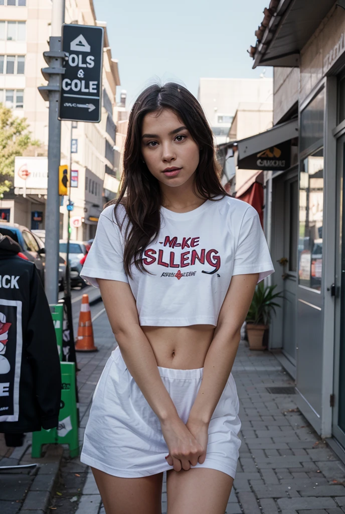 score_9,score_8_up,realistic,1girl,solo,tshirt,jeans,<lora:Blow_a_kiss_v2:1>,kissinglips,puckered kiss,