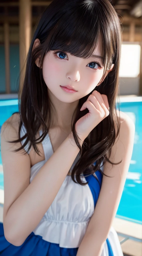 SAUNA,sitting,,( gesture:1.2),(floating in water),(soaked),(clothed:1.5),baggy t-shirt,(),lace swimsuit,(Thin type:1.5),(large breasts),(random hairstyle:1.2),(Highest image quality, (8K), Ultra-realistic, Best Quality, High quality, High Definition, high quality texture, high detailing, Beautiful detailed, fine detailed, extremely details CG, Detailed texture, realistic representation of face, masterpiece, presence)