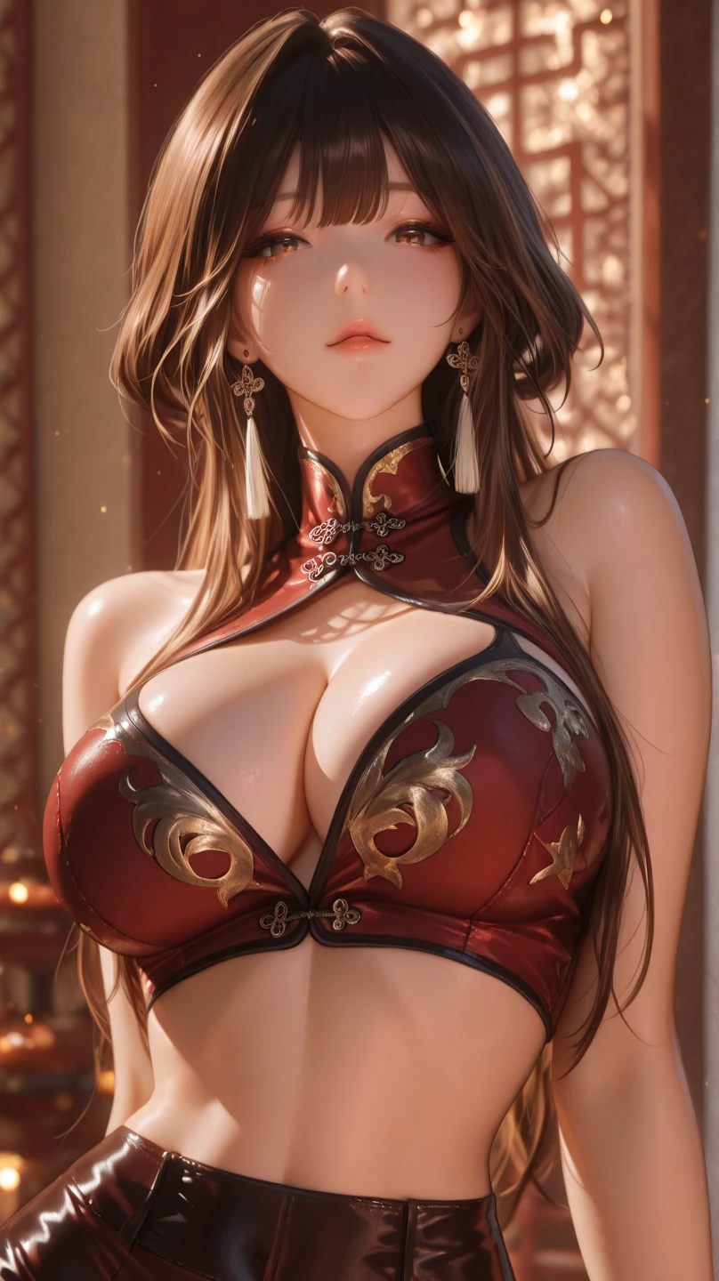 Lucy Pinder, retrato, sonriente, , perfil, Geisha, desnudo