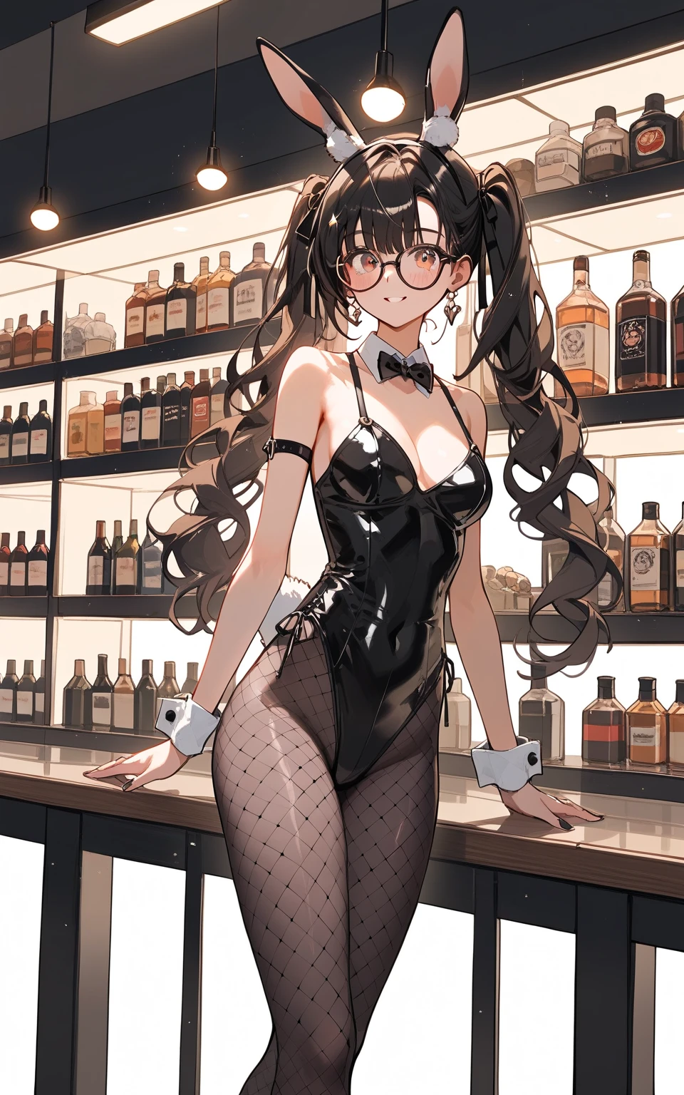 1人の女性、brown haired(Curta)、Brown eyes、Black-rimmed glasses、 Best Quality、ultra-detailliert、8K resolution、Raw photo、masutepiece、seductive boobs、gorgeous faces、Perfect body、cafe terrace、Coffee Time