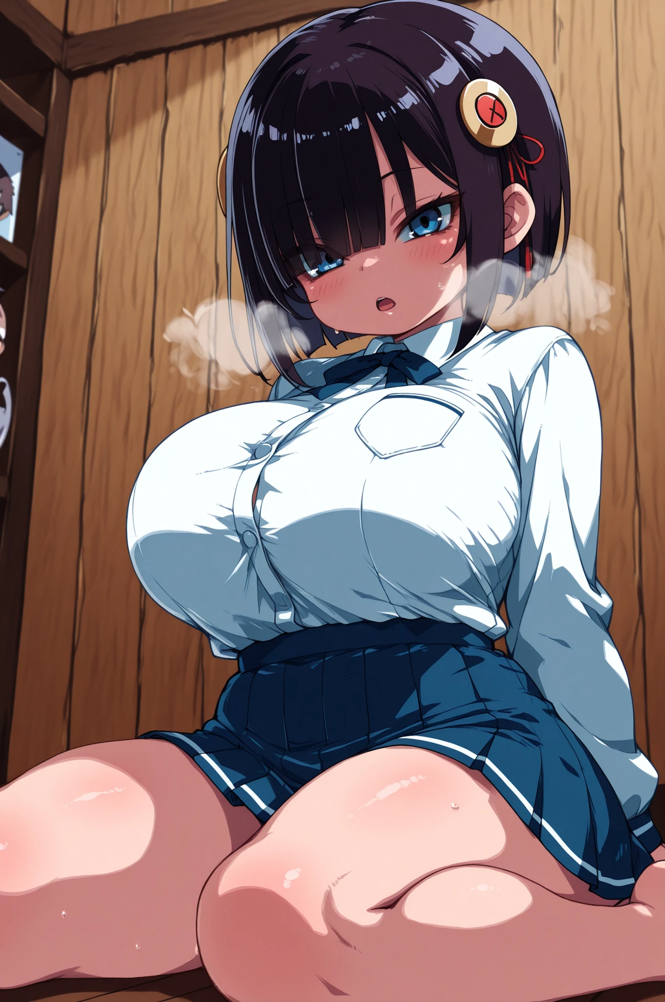 (mejor calidad,4k,8K,high resolution,obra maestra:1.2),ultra detallado,(realista,photorealista,photo-realista:1.37),una chica junkotvv,pelo largo, pelo ?????, red eyes, orejas de gato, ,(((escalada en solitario gratis))), ((manos en el acantilado)), ((Levantar la cabeza)), ((sudor)), ((pelo revoloteando)), ((zapatillas)), ((durante)), (top corto), (bermudas), funda, niebla, cielo, selva, Canyon, high cielo, ((giga_busty))