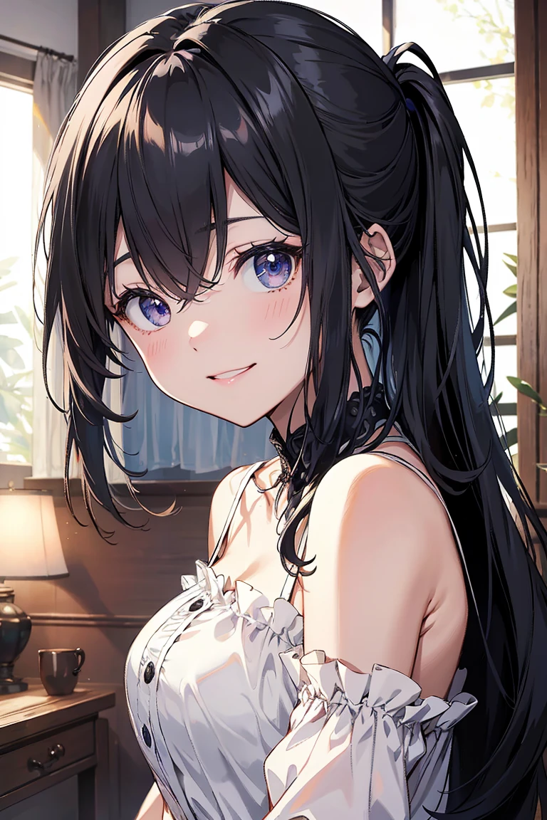 (8K, Best Quality, masutepiece:1.2)、超A high resolution、detailed face、deep detailed eyes、grin smile