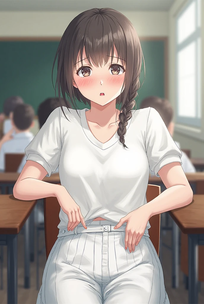 (masterpiece, best quality:1.2), 1girl, solo,standing_split, 
Mikan Yuuki, brown eyes, brown hair, hair ornament,long hair,green plaid skirt, sainan high , , white shirt, yellow sweater vest,

