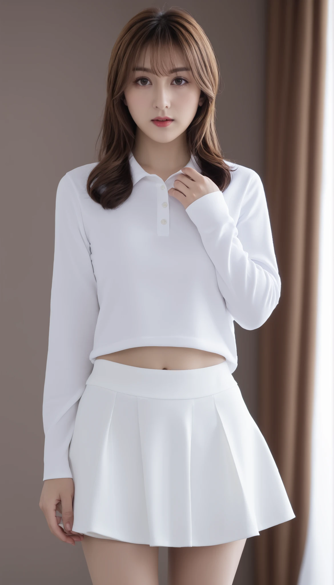 Raftalia、white panty miniskirt、