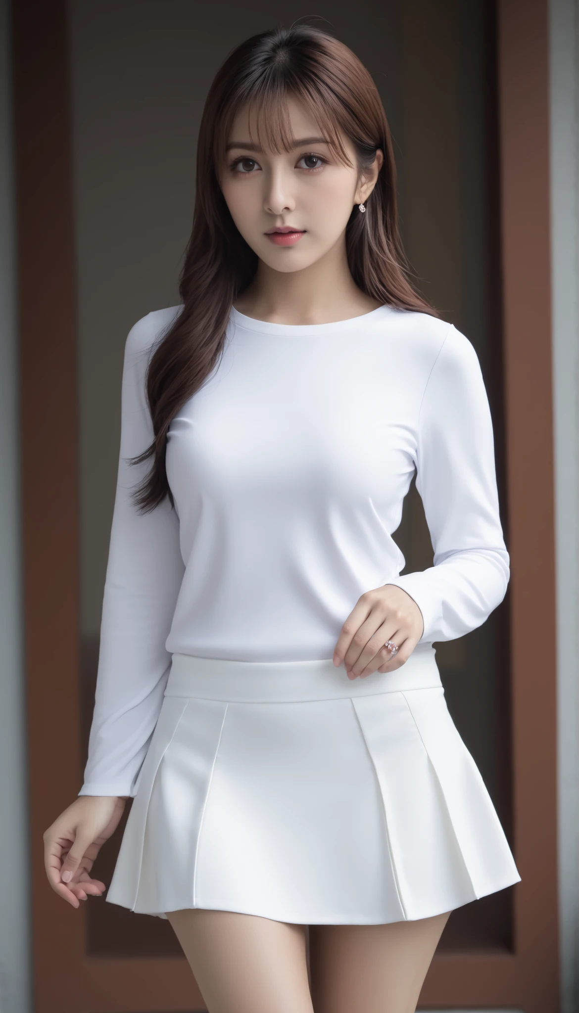 Raftalia、white panty miniskirt、