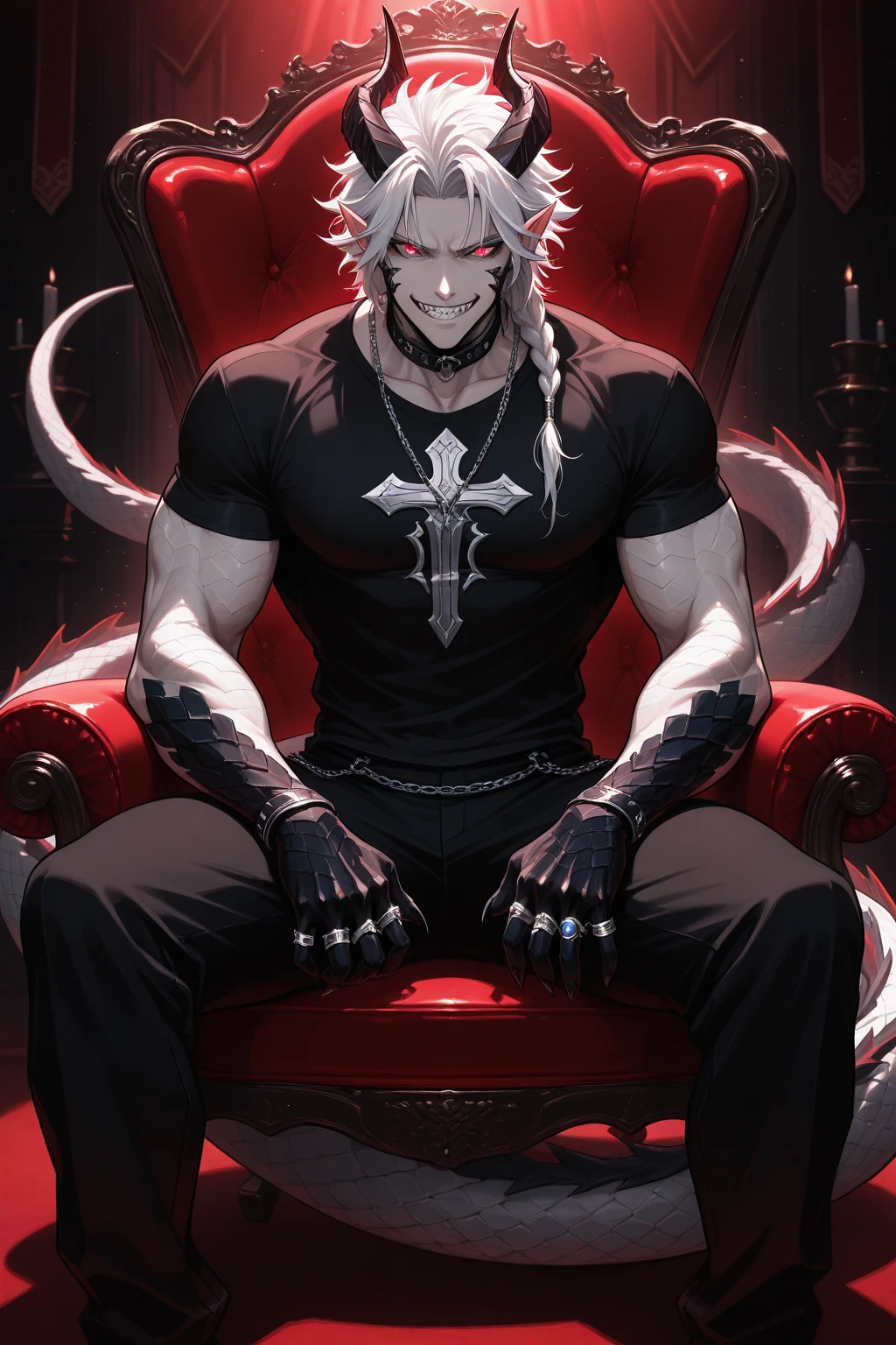 The Sealed Demon King Boy. short hair, , Just by wearing cow print clothes. another world. Fantasy. Chained. Hellish Place, Sweaty body, Embarrassed face, White eyes, Bent legs, Lying down, Lift your thighs yourself