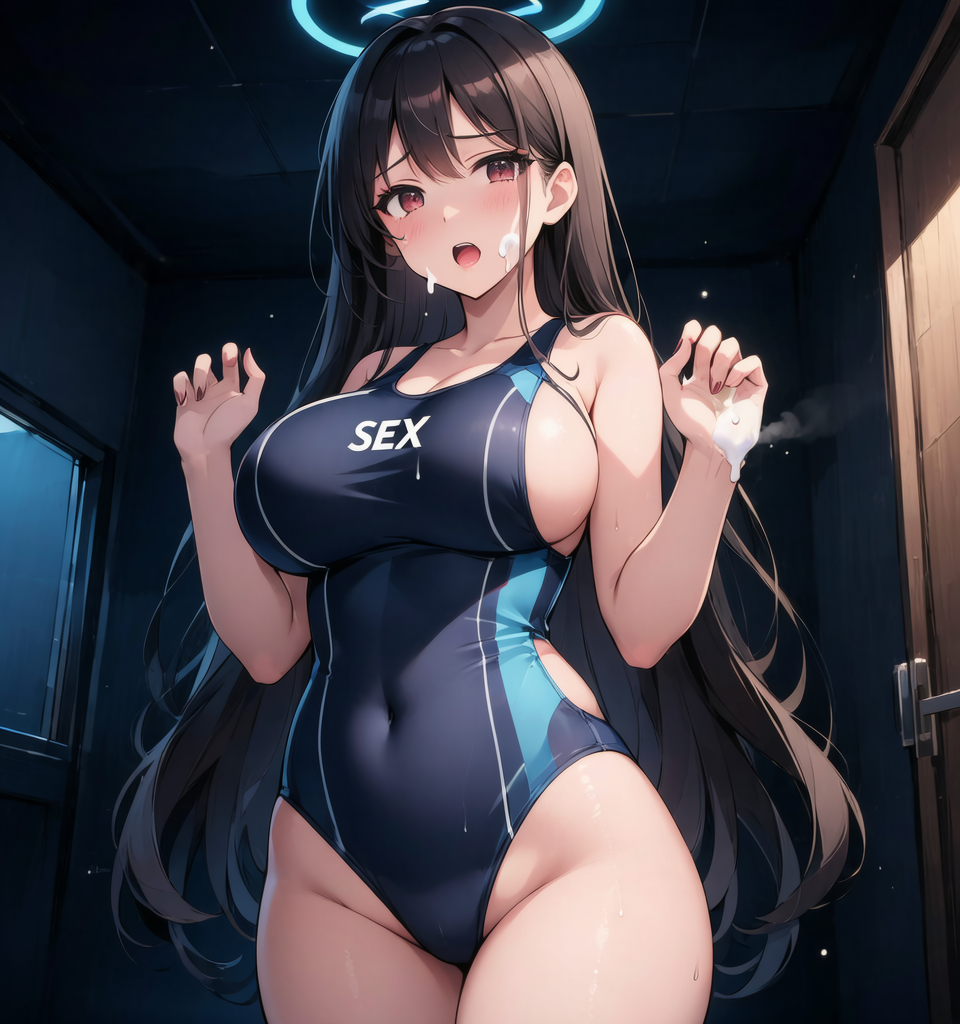 Anime girl, thick and curvy, long curly brown hair with bangs, brown eyes, pastel coquette aesthetic
