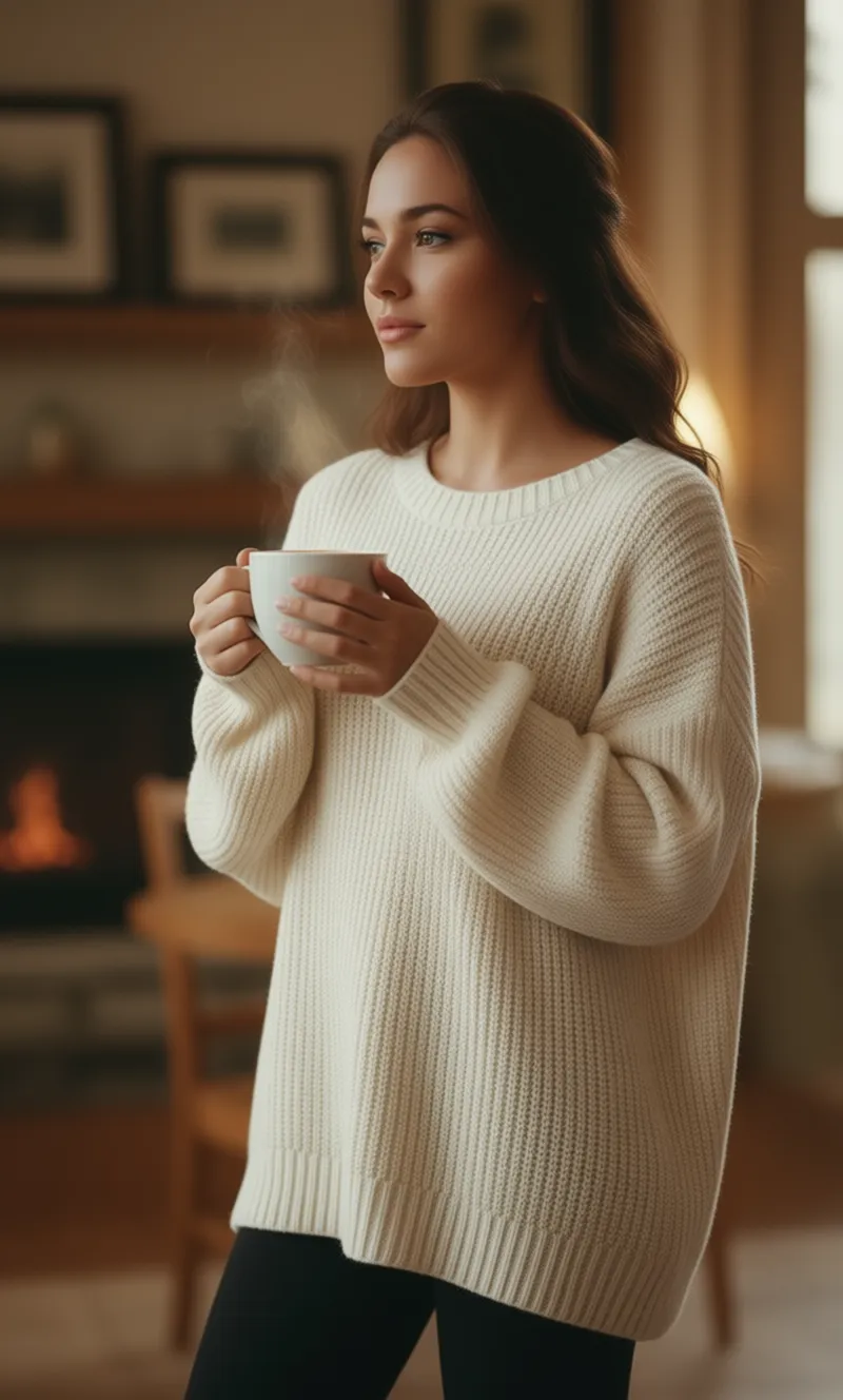 Cozy Coffee Cream Knit