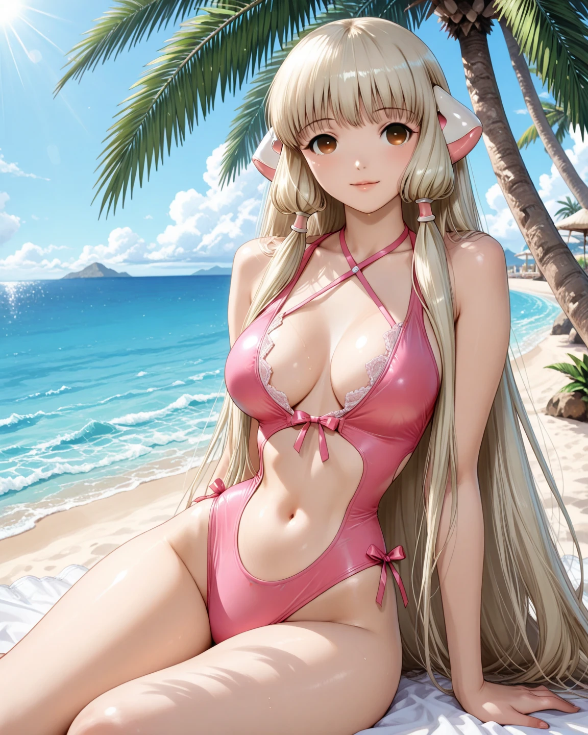 (from side:1.3),(looking at viewer:1.5),( Looking at the camera:1.4),(eyes focus:1.4),(ultra beautiful detailed eyes:1.5),1girl,(ultra detailed skin),curvy,(ideal ratio body proportions:1.5),beautiful ???????,(?????????????),pale skin,pointy ???????,????? ???????,( Perfect body skinny beauty: 1.4), (Slim abs: 1.2)(fantasy art,Highest image quality,Hyperrealist portrait,(8k),ultra-realistic,best quality, high quality, high definition, high quality texture,high detail,beautiful detailed,fine detailed,extremely detailed cg,detailed texture,a realistic representation of the face,masterpiece,Sense of presence,Dynamic,bold),(ultra thin hair),(ultra soft hair),(ultra straight hair:1.5),Swept long bangs,extra light coppery silver hair,hair over one eye,clothed,(loose ??????:1.4),(gravure pose:1.5),(open mouth:1.1),(tan:1.4),(sea side terrace :1.5),