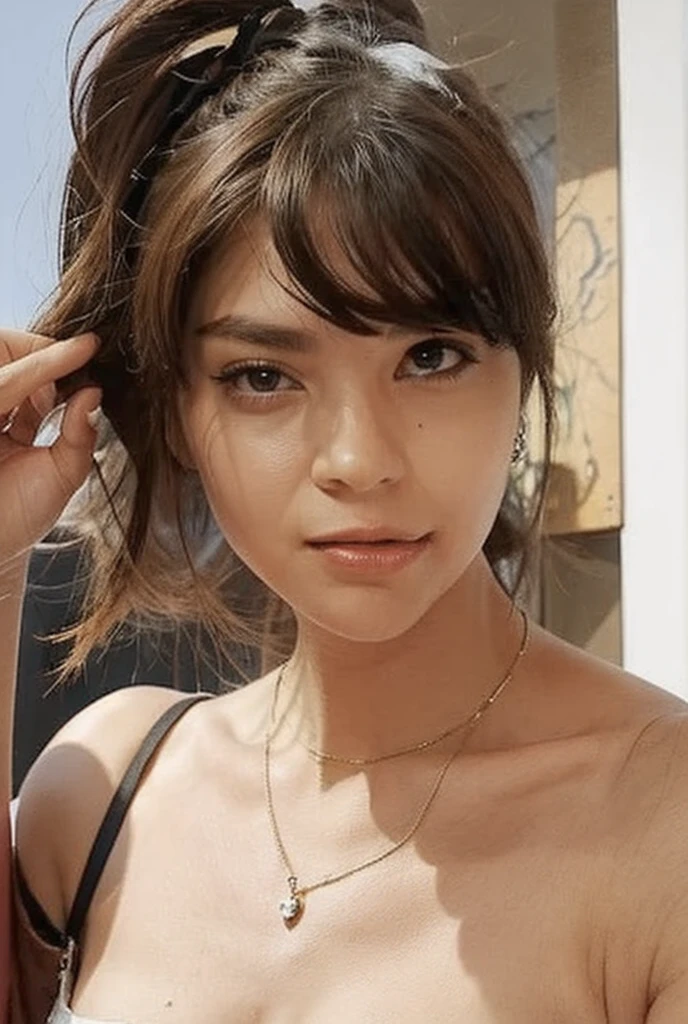 1girl,sweater,white background,