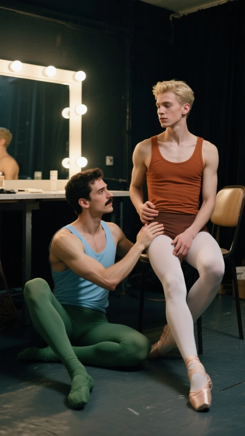 (masterpiece, photo, 2 male ballet dancers, nutcracker ballet, prince kills rat king, ballet tights, male  bulge, :1.5)